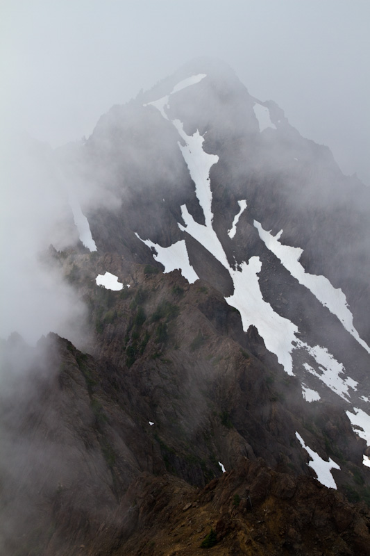 Mount Elinor Through Clouds